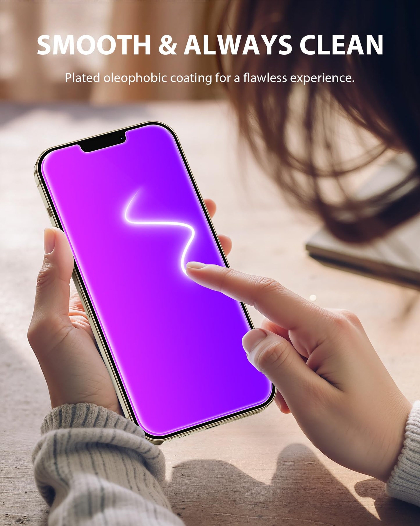PDDKISS Compatible for iPhone 12 Pro Max Privacy Screen Protector 6.7 Inch, Purple Gradient Colorful Anti Spy Anti Blue Light HD Screen Protector