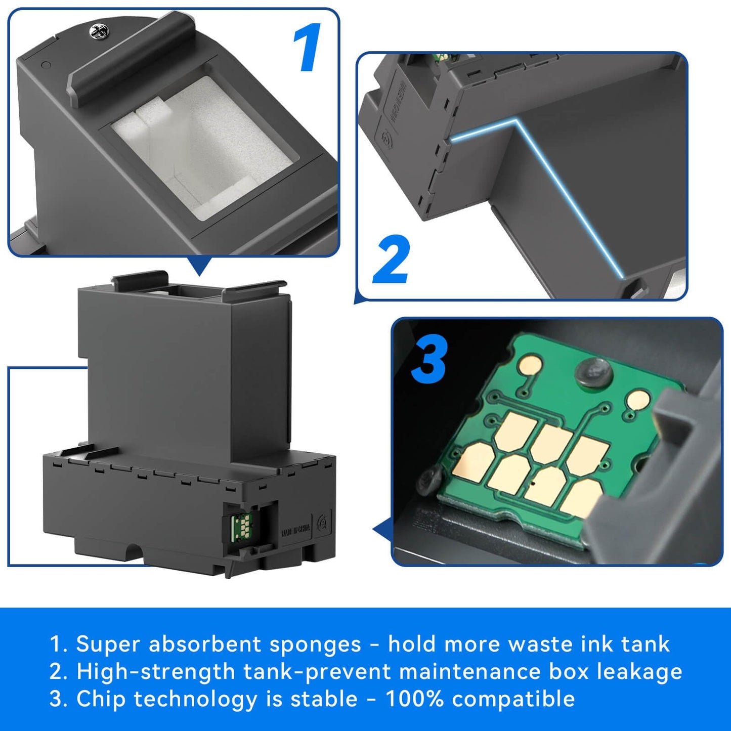 T04D1 Maintenance Box for EcoTank ET-15000 ET-3760 ET-3850 ET-4850 ET-4760 ET-3750, T04D100 Ink Maintenance Box for ET15000 ET-4750 ET-3830 ET-5150