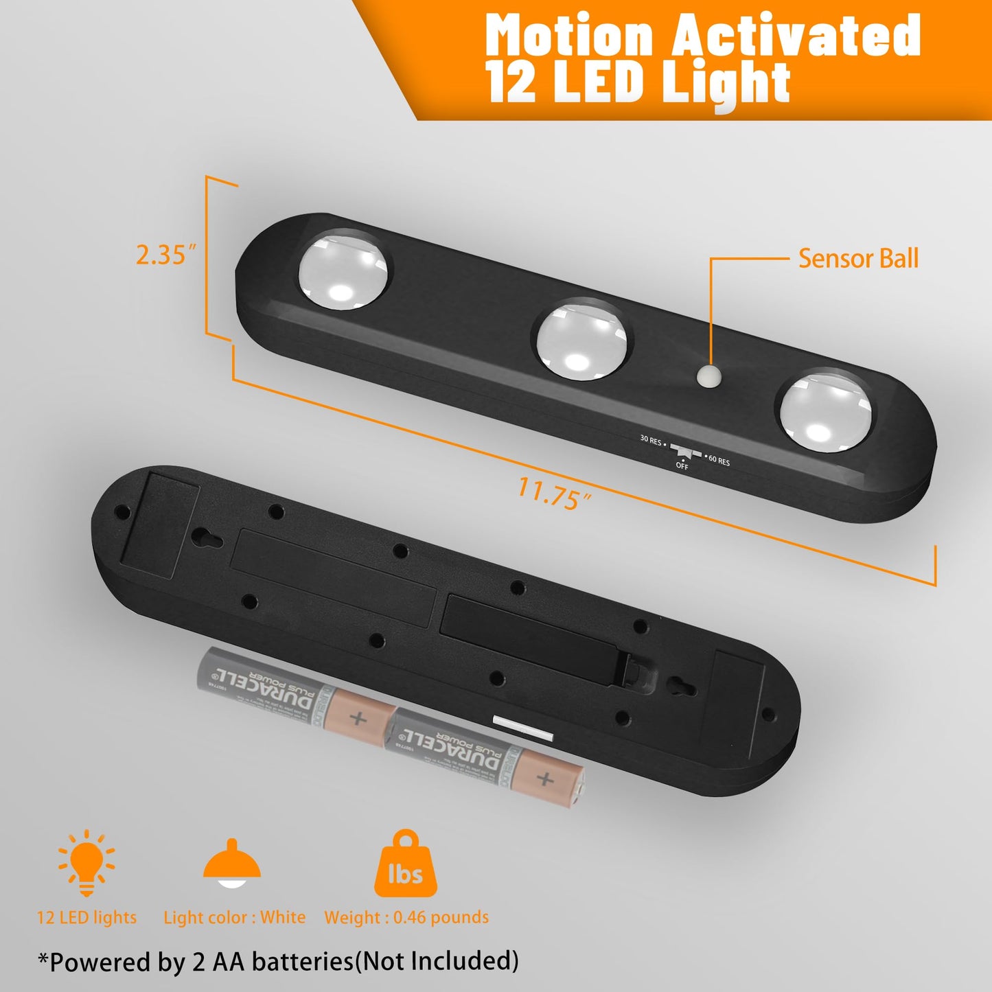 MIND&ACTION Gun Safe Lights,Motion Activated LED Light for Gun Safe Gun Cabinet, Ultra Bright Rotatable LED Lens for Directional Lighting Battery