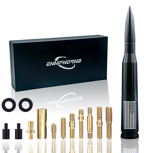 Enmpnornb 5.5inch Black Bullet Antenna Replacement for Various car Models,Dodge, Chevrolet, Raptor Truck Antenna Accessories