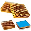 WWZMDiB 4Pcs 40mm Heatsink Back Side Thermal Conductive Tape 40mm x 40mm x 11mm Heat Sink