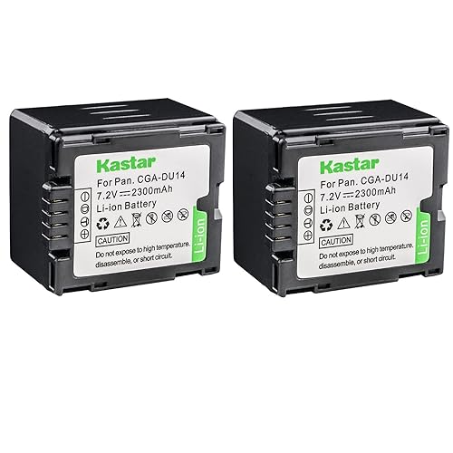 Kastar CGA-DU14 Battery (2-Pack) Replacement for CGA-DU14 CGA-DU21 VBD140 VBD210 NV-GS508 MX500 PV-GS500 SDR-H280 VDR-D400 M75 M95 M250, DZ-BP21SJ