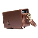 MegaGear Leather Camera Case with Strap Compatible with Canon PowerShot SX740 HS, SX730 HS, Dark Brown