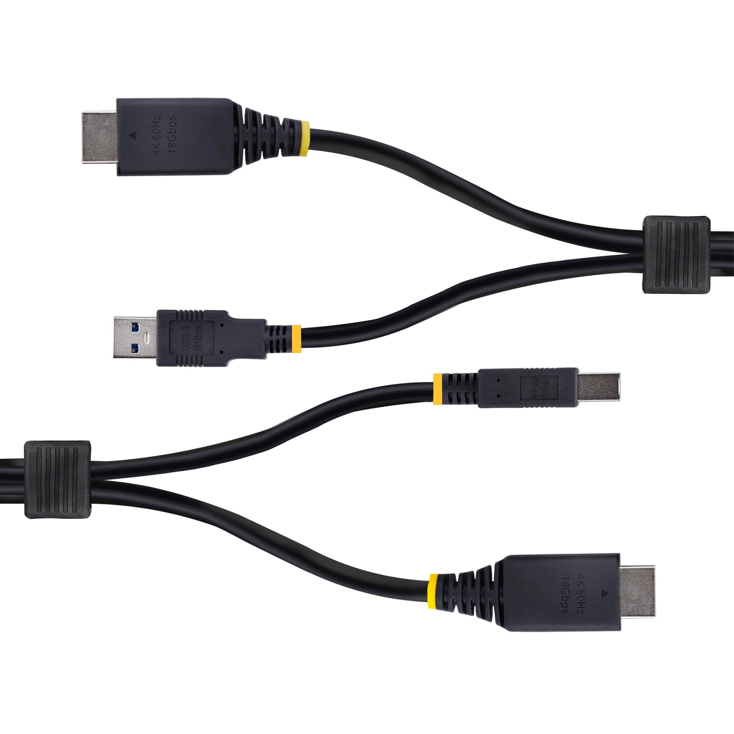 StarTech.com 6ft (1.8m) HDMI and USB 5Gbps KVM Cable, 4K 60Hz, HDMI 2.0 and USB Combo Cable for KVM Switch