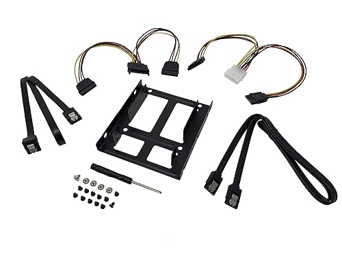 Micro Connectors 2.5” SSD/Hard Drive Installation Kit with SATA Data and Power Cables (L02-35252-KIT)