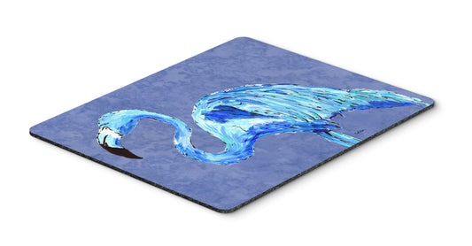 Caroline's Treasures 8873MP Flamingo On Slate Blue Mouse Pad, Hot Pad or Trivet for Home Office Gaming Working Computers Laptop Mouse Mat,Washable