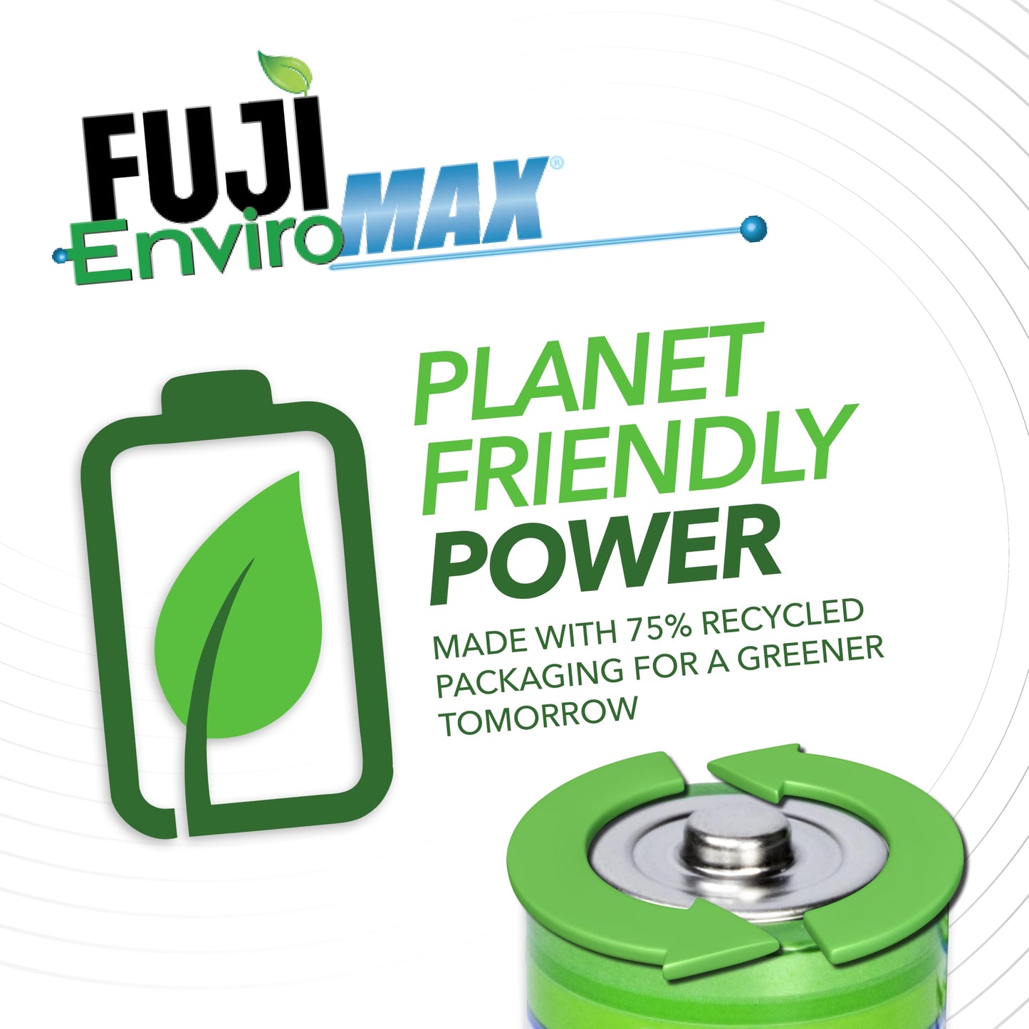 Fuji Enviromax 4200BP2 EnviroMax C Super Alkaline Batteries, 2 pk, White, 2 CT