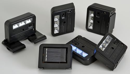 HOMEBRITE Wunder Solar Powered Spotlight - Ultra-Bright 3X LED - Clip-On/Stick-On Outdoor Light for Mailbox, Security Signs, Fence & Deck - Auto