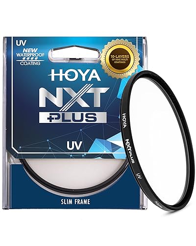 Hoya NXT Plus 77mm UV Filter - Schott B270 Clear Glass with 10-Layer HMC Multi-Coating for 98% Light Transmission, Waterproof Top-Coat, Aluminum Frame