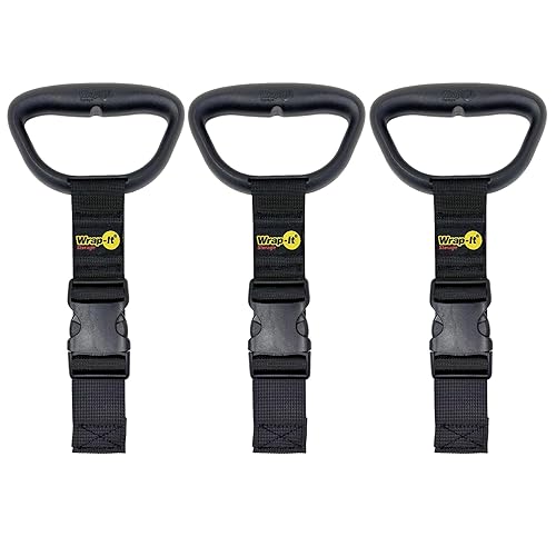Clip 'n Carry Wrap-It Storage Straps - 15" (3-Pack) - Extension Cord Holder Hose Storage Carrying Straps for RV and Accessories Organization