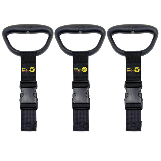 Clip 'n Carry Wrap-It Storage Straps - 15" (3-Pack) - Extension Cord Holder Hose Storage Carrying Straps for RV and Accessories Organization