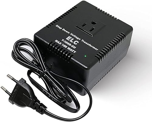 ELC 500-Watt Voltage Converter - Step Down - 220v to 110v / 240v to 120v Travel Power Converter - for Hair Straightener, Hair Dryer, Laptops…