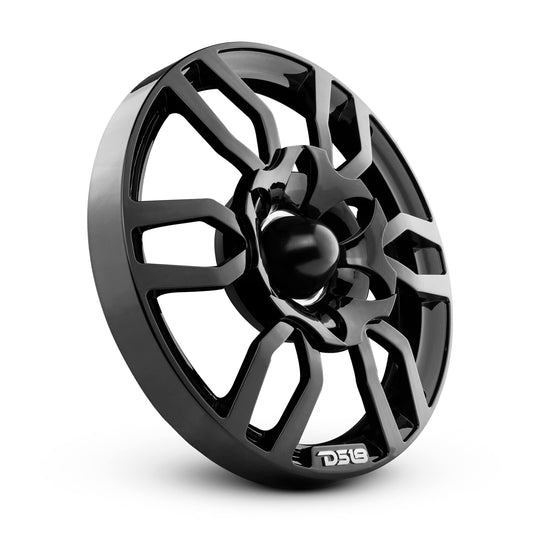DS18 PRO-GRT8BK PRO 8" Speaker Grill Cover with Built-in 1.75" Voice Coil Neodymium Bullet Tweeter 500 Watts Glossy Black Finish - Single