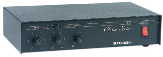 Bogen C10 Public Address Mixer Amplifier, 10 Watts, Commercial PA Amplifier, Transformer Output Taps 4/8/16 Ohm, 25V 70V, Treble and Bass Controls