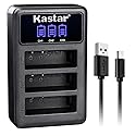 Kastar LCD Triple USB Battery Charger Compatible with Xiaomi YI AZ16-1, Xiaomi YI AZ16-2 Battery, Xiaomi Yi 4K, Xiaomi Yi 4K+, Xiaomi Yi Lite, Xiaomi