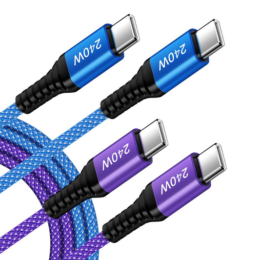 USB C to USB C Cable for iPhone 17 Charger Cable, 240W Fast iPhone 17 Charging Cord USBC Car Charger Type C Power Cord 6FT 2Pack for iPhone 17 Pro Max
