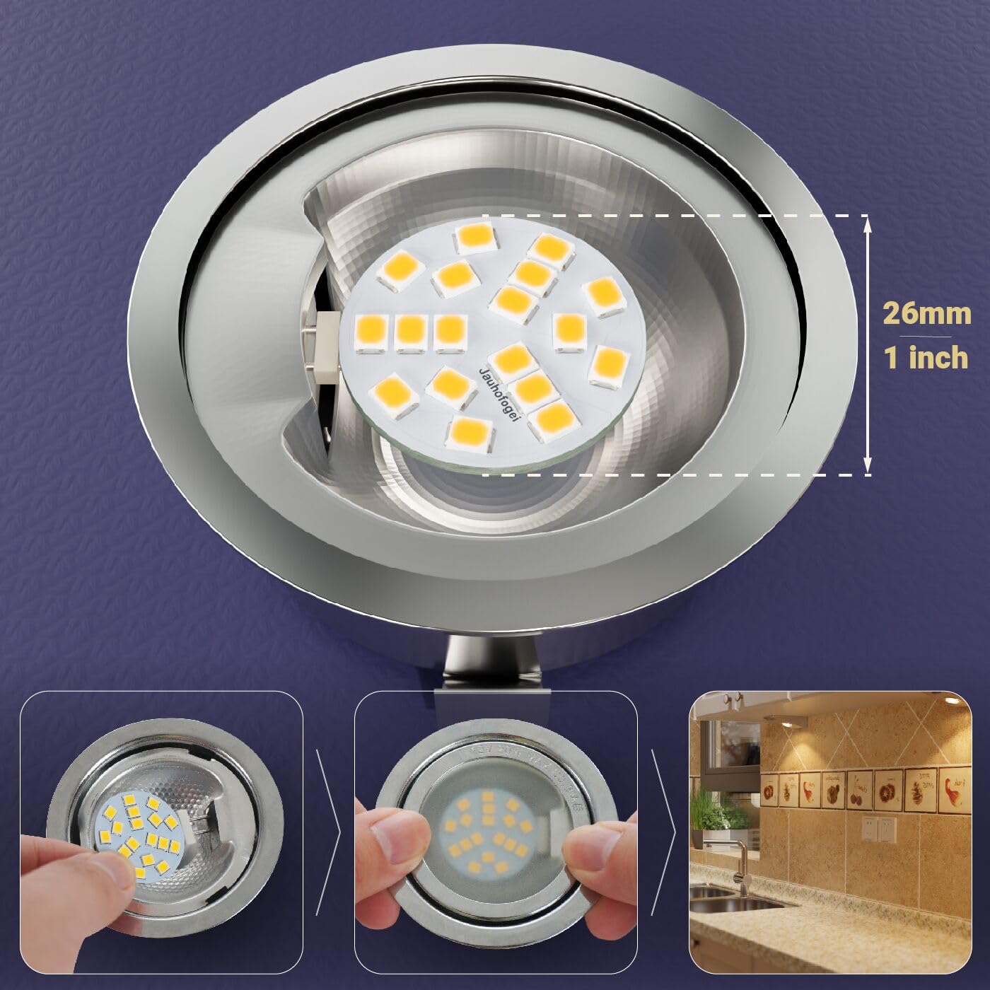 G4 LED Bulb Daylight White 6000K 2W - 20 Watt Halogen JC Bulb Replacement G4 Bi Pin Bulb - LED Appliance Bulb Range Hood 20W 12V G 4 Base T3 - 12 Volt