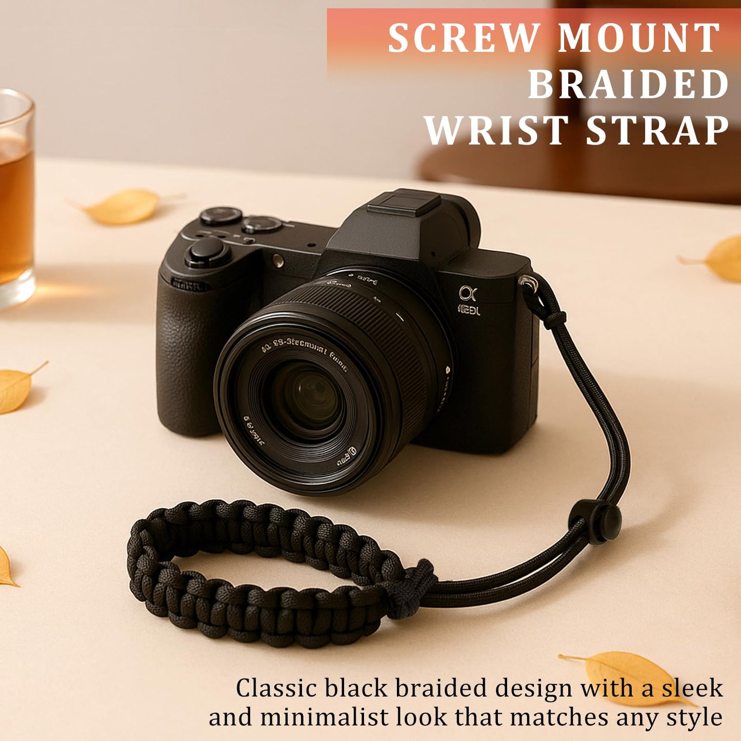 Brvlsoc Adjustable Camera Wrist Strap - Nylon Hand Wrist Lanyard with 1/4" Screw Mount for GoPro, Insta360, DSLR Cameras, Smartphone Gimbals & Selfie