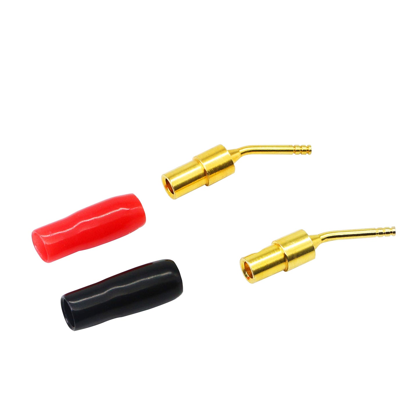 CERRXIAN Gold Plated 2mm Banana Plug Screw Type Audio Speaker Cable Connector Adapter(Black & Red,10-Pack)