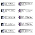 5 Pair 1.25G BiDi SFP Fiber Transceiver Module, 1000BASE-BX-D, Single-Mode Simplex LC, Tx/Rx 1490nm/1310nm, DDM, SMF, Compatible with Cisco