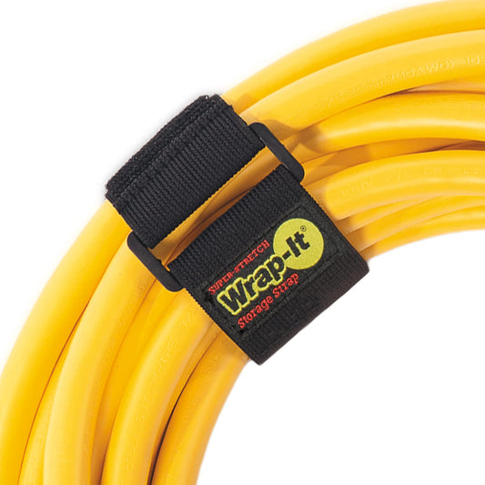 Super-Stretch Wrap-It Storage Straps (Assorted 12 Pack) - Elastic Cinch Straps - Extension Cord Organizer, Hose, Rope and Cable Strap, Cord Wrap, Cord