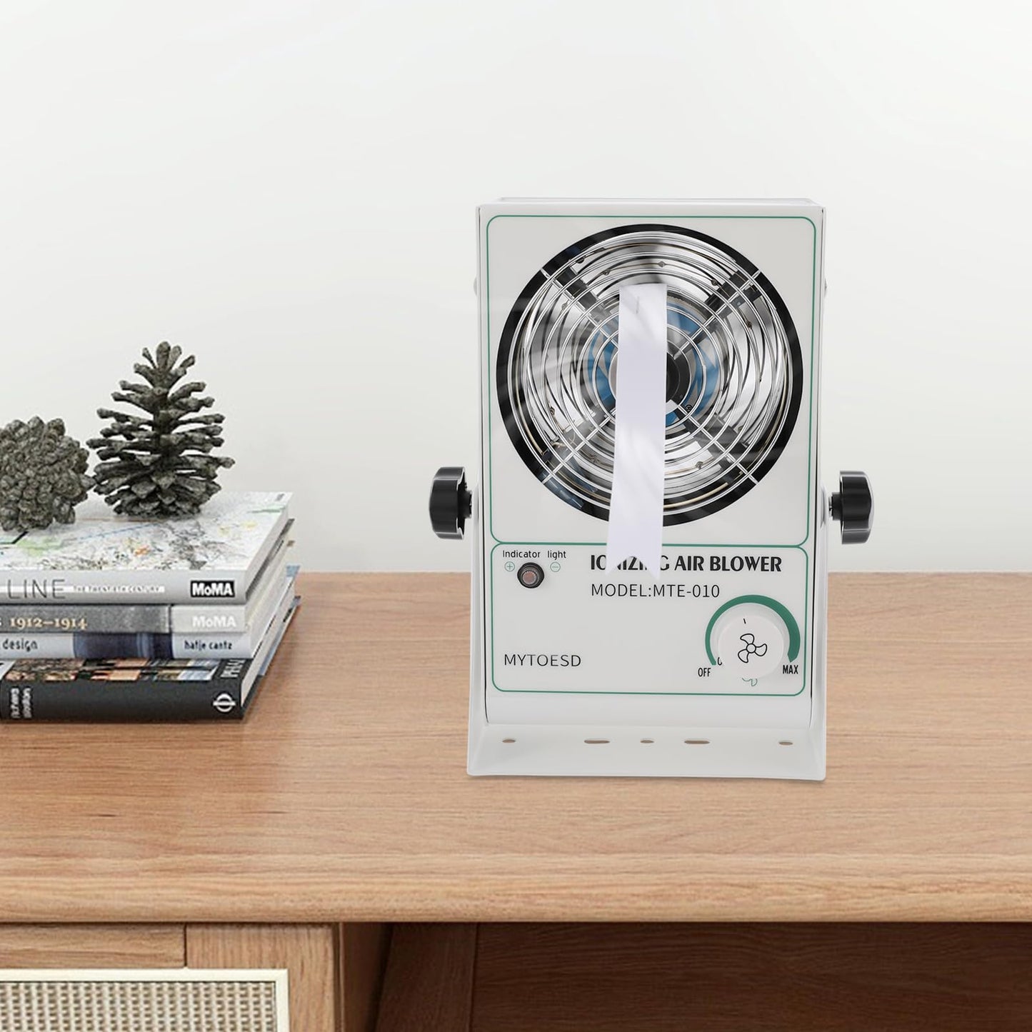 LIKARVA Ionizing Air Blower New Cleaning Type Electro-Static Eliminator Desktop Anti Static Ionizer Fan AC 110V for Households, Production Lines