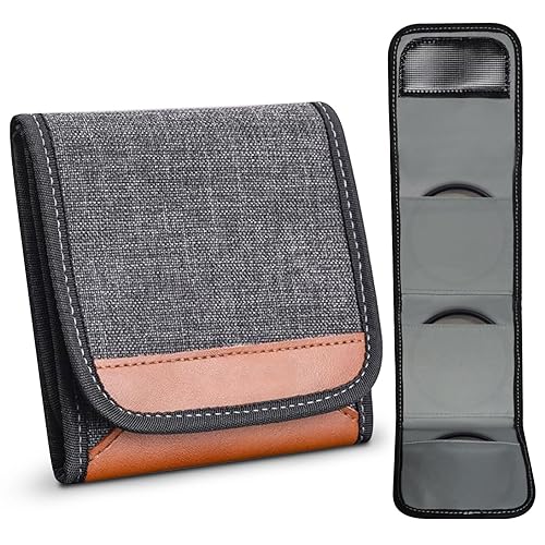 KELIJIE Professional photography Filter Holder Belt Bag Pouch waterproof and dustproof design, suitable for 25mm-82m Filter bag Three, Pack of 1