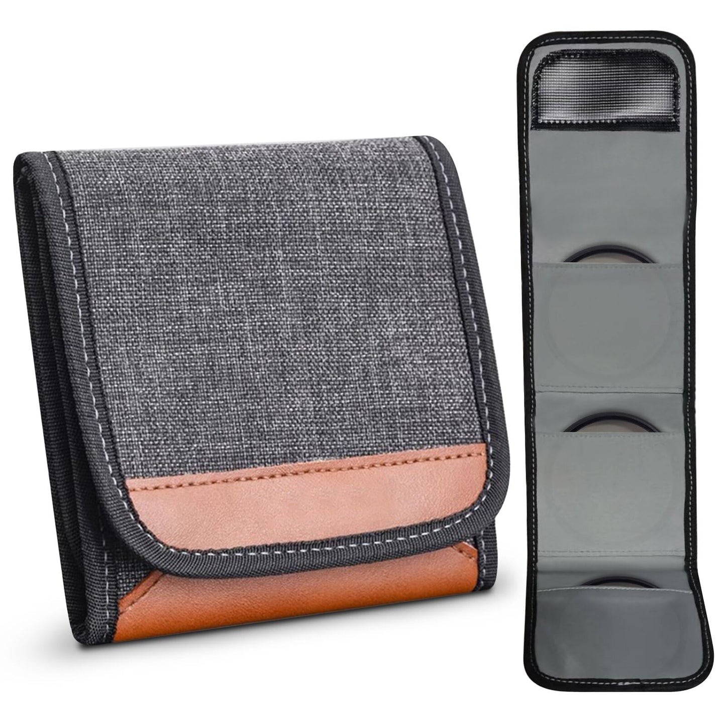 KELIJIE Professional photography Filter Holder Belt Bag Pouch waterproof and dustproof design, suitable for 25mm-82m Filter bag Three, Pack of 1