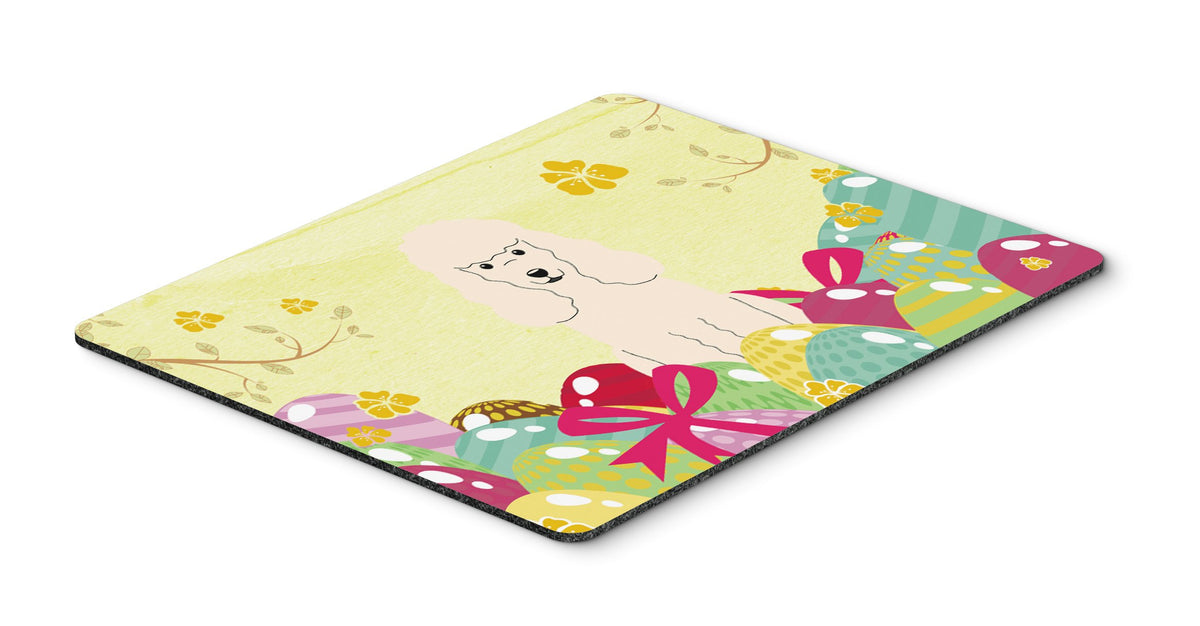 Caroline's Treasures BB6070MP Easter Eggs Poodle White Mouse Pad, Hot Pad or Trivet for Home Office Gaming Working Computers Laptop Mouse Mat,Washable