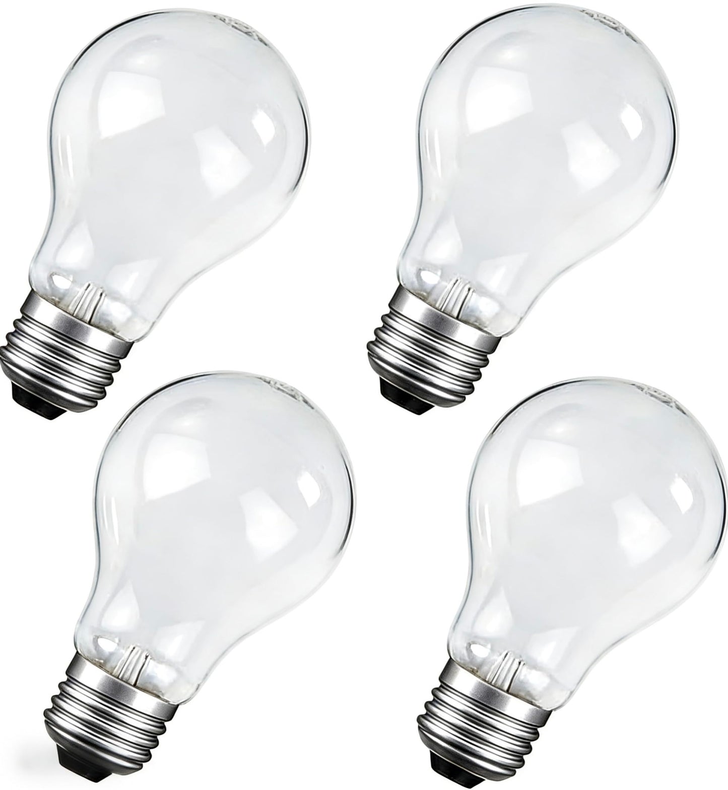 FMLAD 75 Watt Incandescent Light Bulbs, A19, Soft White,Shatter Resistant, Rough Service 4 Pack