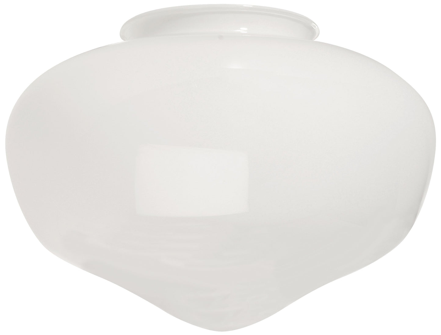 Ellington K068 White School House Shaped Fan Glass, Neck, 4"