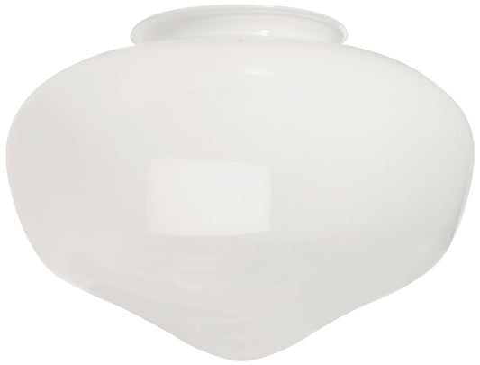 Ellington K068 White School House Shaped Fan Glass, Neck, 4"