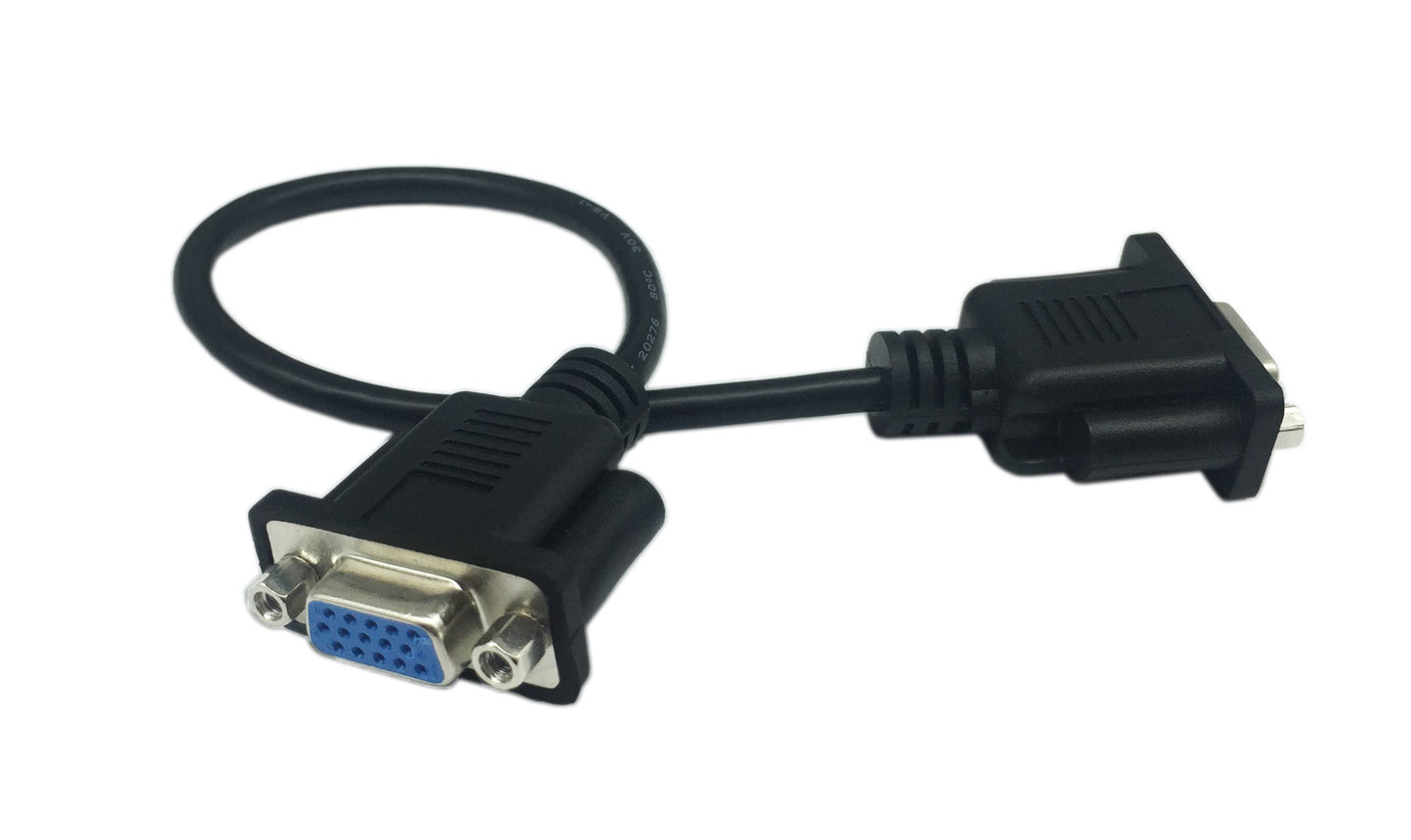 CERRXIAN 1ft VGA SVGA 15 Pin HD15 Female to Female Gender Changer Adapter Extension Video Monitor Cable for PC Laptop TV Porjector?ff?