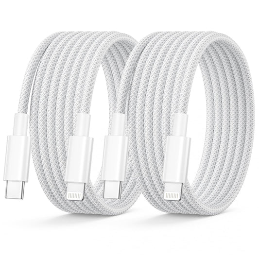 USB C to Lightning Cable 6FT 2Pack[Apple MFi Certified], iPhone Charger Cable Fast Charge Braided iPad Charger cable iphone charger Lead iphone Wire…