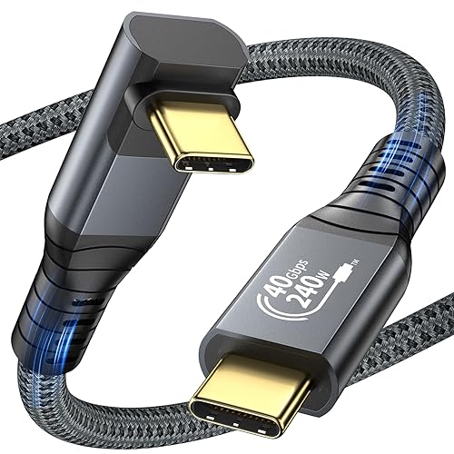 Certified Thunderbolt 4 Cable 6.6ft, Support 40Gbps/240W Charging/8K Display, Compatible with USB4,Flexible USB C to USB C Cord for iPhone 15/16/17