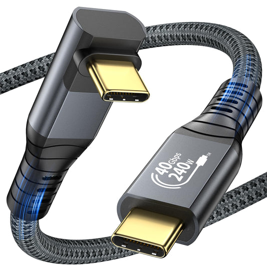 Certified Thunderbolt 4 Cable 6.6ft, Support 40Gbps/240W Charging/8K Display, Compatible with USB4,Flexible USB C to USB C Cord for iPhone 15/16/17