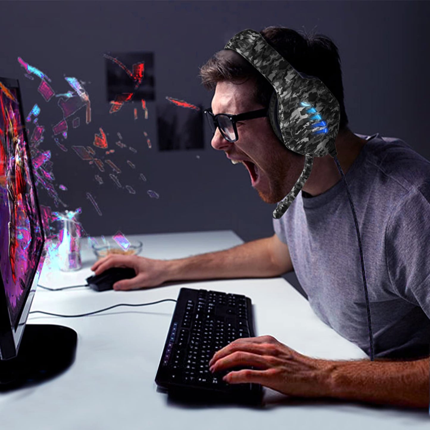 targeal Gaming Headset with Microphone - for PC, PS4, PS5, Switch, Xbox One, Xbox Series X|S - 3.5mm Jack Gamer Headphone with Noise Canceling Mic
