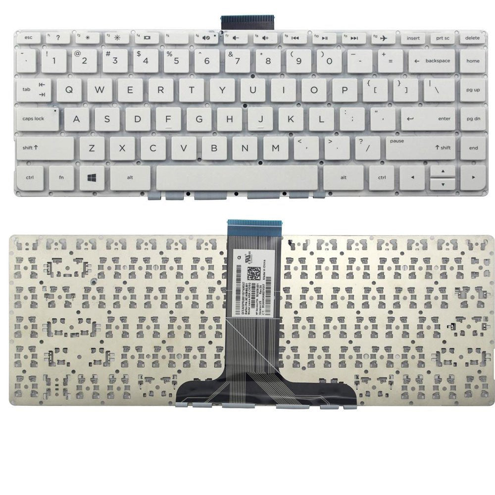 New US White English Laptop Keyboard (Without Frame) Replacement for HP Stream 14" 14-ax020nr 14-ax027cl 14-AX040WM 14-AX030WM 14-AX020WM 14-AX067NR