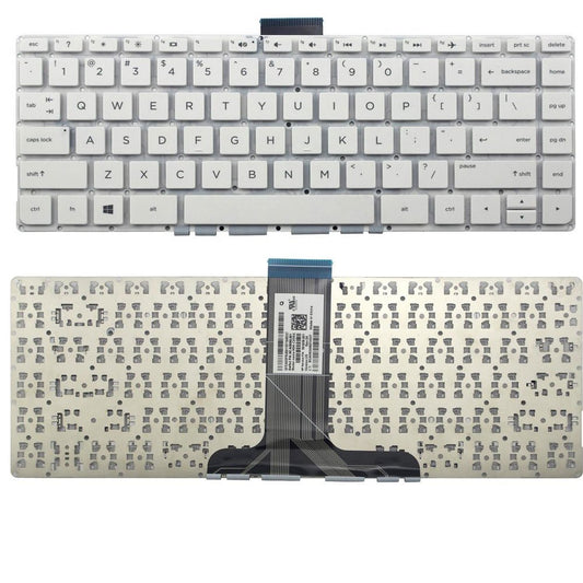 New US White English Laptop Keyboard (Without Frame) Replacement for HP Stream 14" 14-ax020nr 14-ax027cl 14-AX040WM 14-AX030WM 14-AX020WM 14-AX067NR