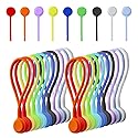 20 Pack Reusable Silicone Magnetic Cable Ties Twist Ties for Home/Office Cord Wrap, Cable Organizer, Magnetic Cord Holder, Cable Organizer Fridge