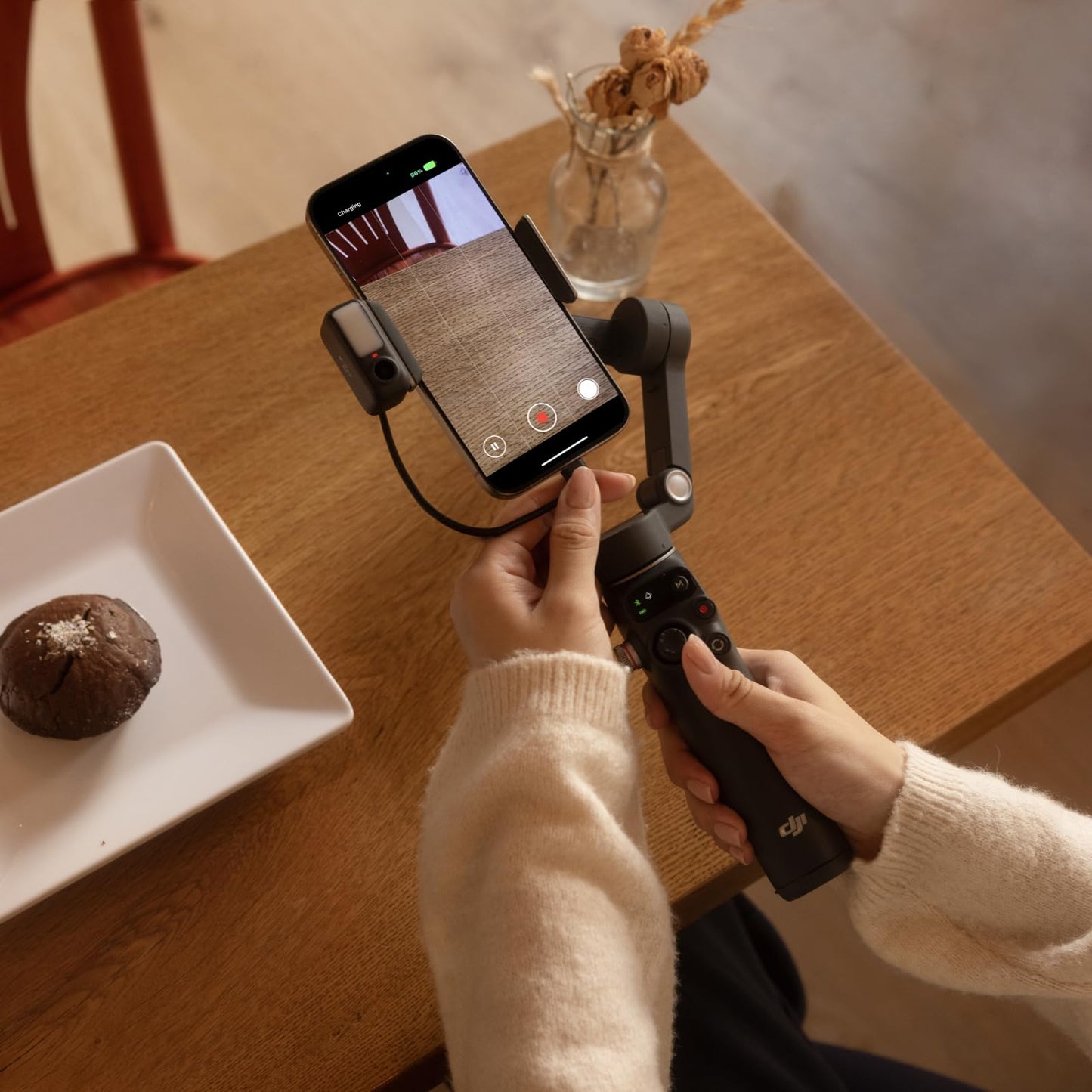 Phone Charging/Audio Recording Cable (USB-C to Lightning), Compatibility: Osmo Mobile 7P, Osmo Mobile 7