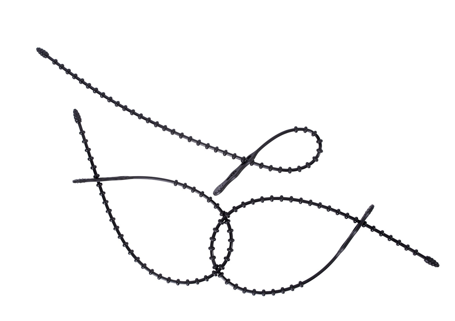 Gardner Bender 46-8BEADBK Beaded Cable Tie Wrap, 8 inch, 70 lb, Reusable, Adjustable Wire and Cord Management, 40 Pk, UV Resistant Black