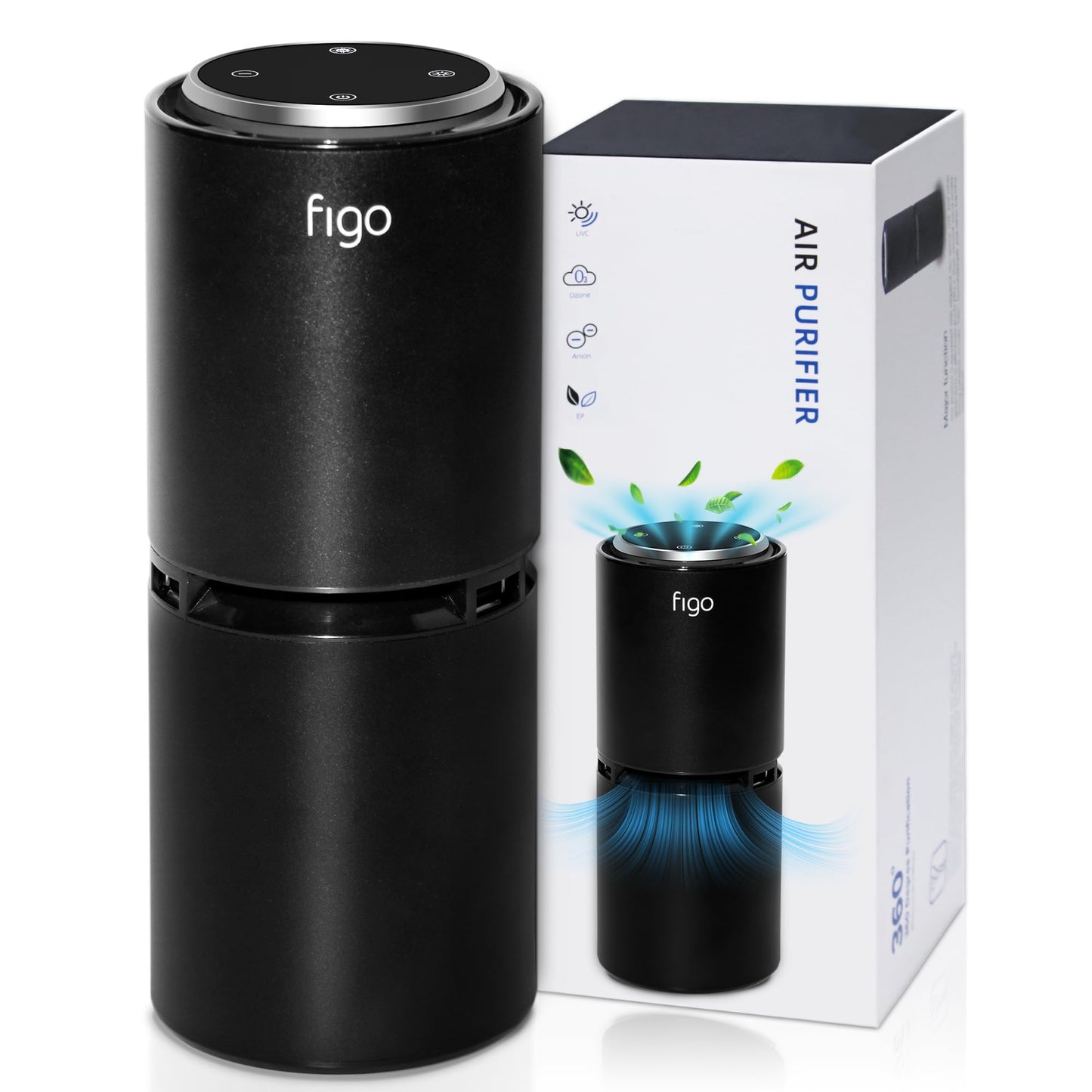 Figo 8th Gen Filter-Free Ionic Air Purifier for Home & Car