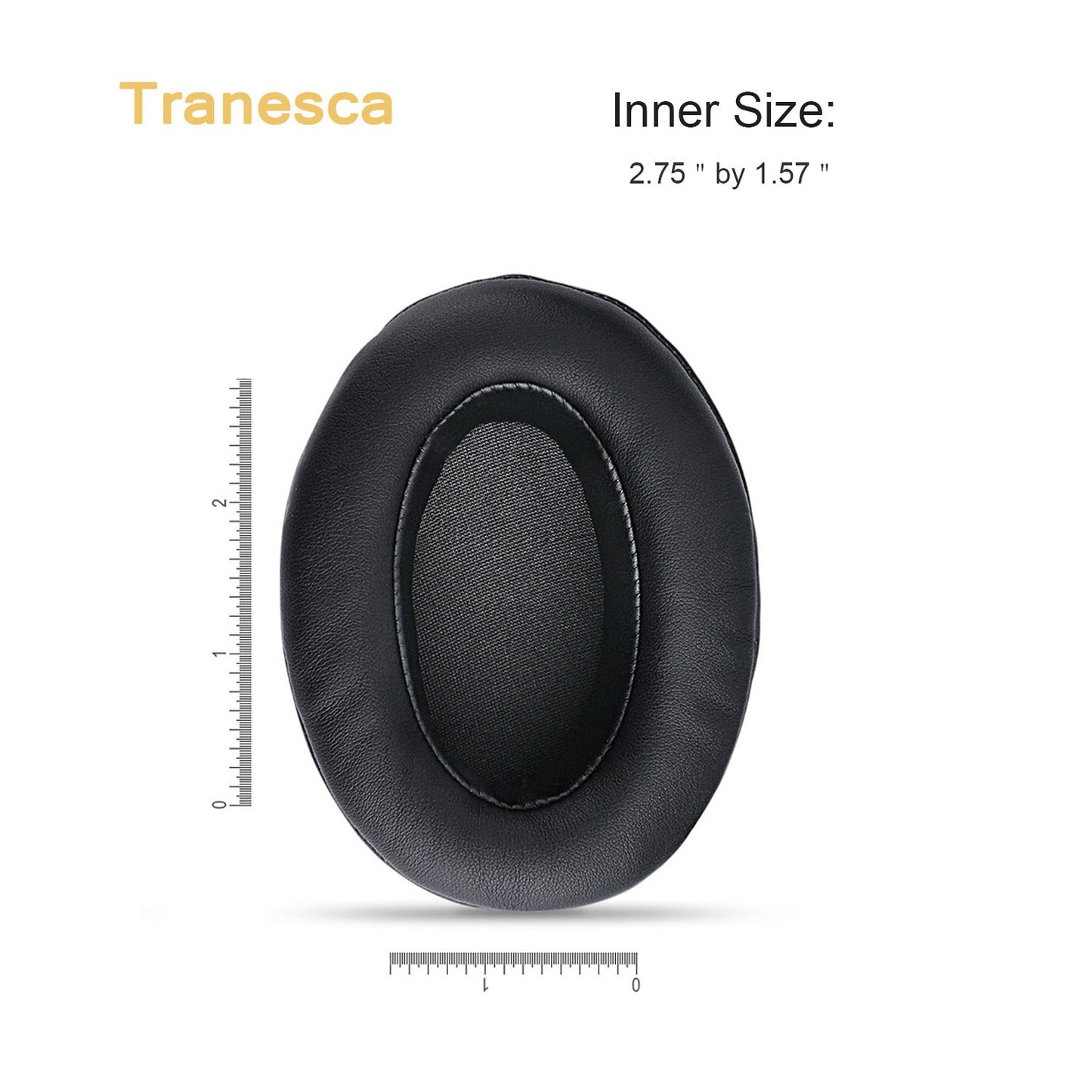 Tranesca Leather Replacement earpad/Ear Cushion/Ear Cover for ATH M50X, SteelSeries Arctis, HyperX Cloud & Alpha Big OVEREAR Headphones (Fits a Great