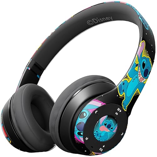 iJoy Disney Lilo & Stitch Bluetooth Over-Ear Headphones, Wireless Foldable Headset with Built-in Microphone for Adults and Kids, Comfortable…