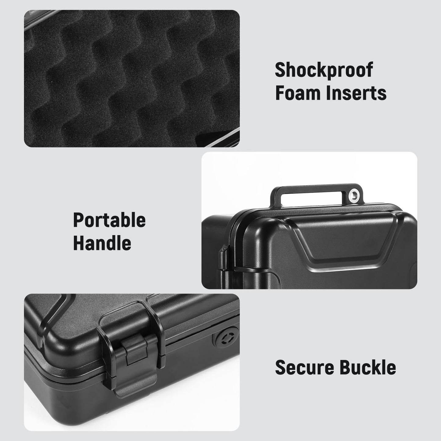 NEEWER Hard Case Compatible with DJI Osmo Action 5 Pro / 4/3 Camera, IP67 Waterproof Dustproof Shockproof Portable Travel Storage Case with Custom