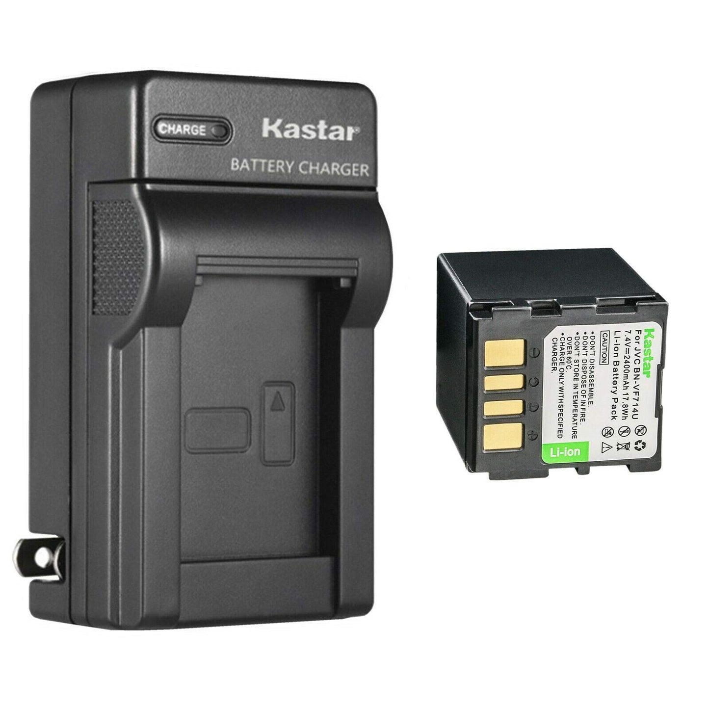Kastar 1-Pack Battery and AC Wall Charger Replacement for JVC GZ-MG37 GZ-MG37AA GZ-MG37AG GZ-MG37AH GZ-MG37AS GZ-MG37E GZ-MG37EK GZ-MG37EX GZ-MG37EY