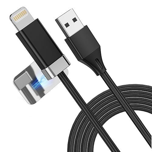 Magtame StayCable USB A to Lightning Cable with Magnetic Keeper 3.3FT, Fast Charging and Data Sync, Braided Anti-Tangle Cord for Phone 12,13,14, Desk…