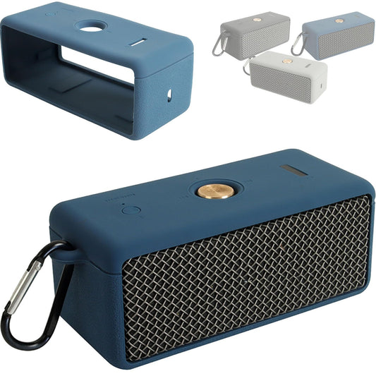 BUCCQTR Silicone Case Protective Cover Soft Portable Shell Compatible with Marshall Emberton Speaker (Blue)