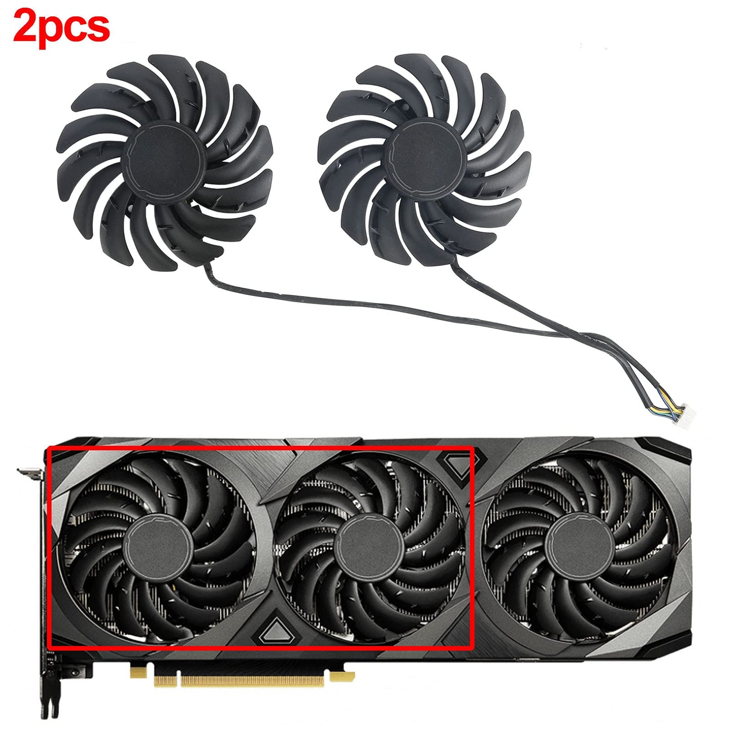 inRobert PLD09210B12HH 85mm RTX3070 RTX3080 RTX3090 Graphics Card Fan for MSI RTX 3070 3080 3090 Ventus 3X Cooling Fan (Fan-1pair)